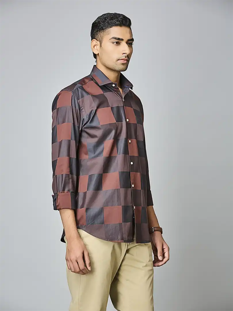 Autumn Mosaic Check Shirt - Image 3