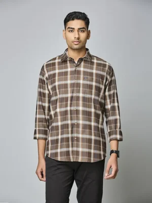 Espresso Check Casual Shirt