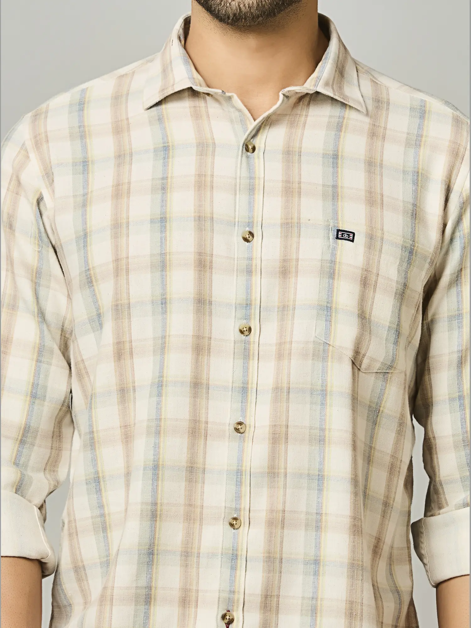 Warm Dune Check Shirt - Image 2