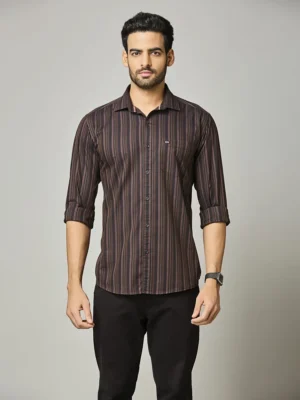 Mocha Ember Stripe Shirt