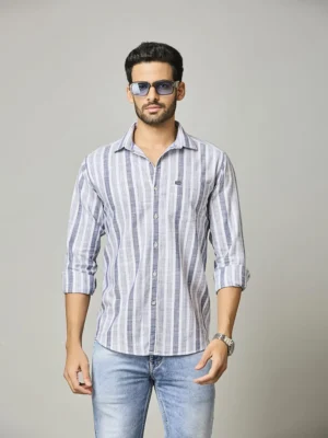 Oceanfront Linen Stripe Shirt