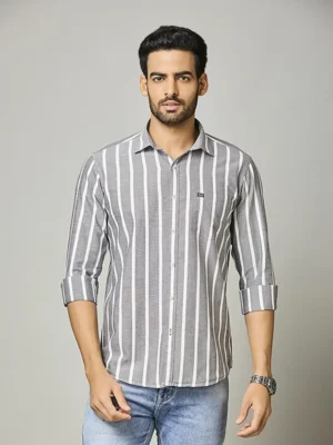 Charcoal Grey Stripe Shirt