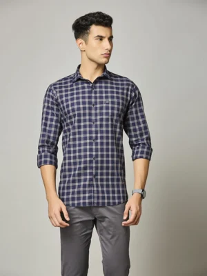 Cityline Indigo Plaid Shirt