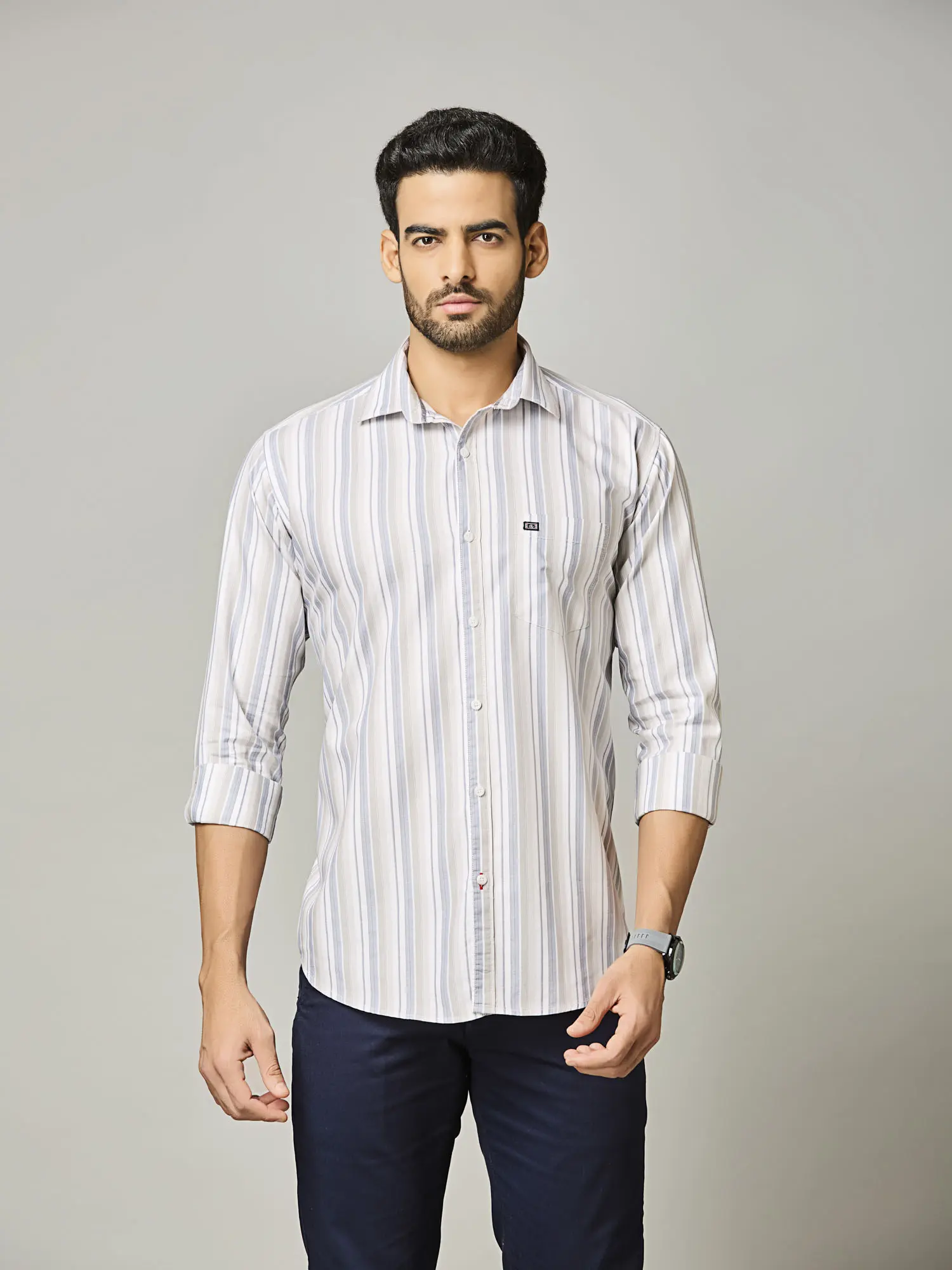 Silver Tides Stripe Shirt