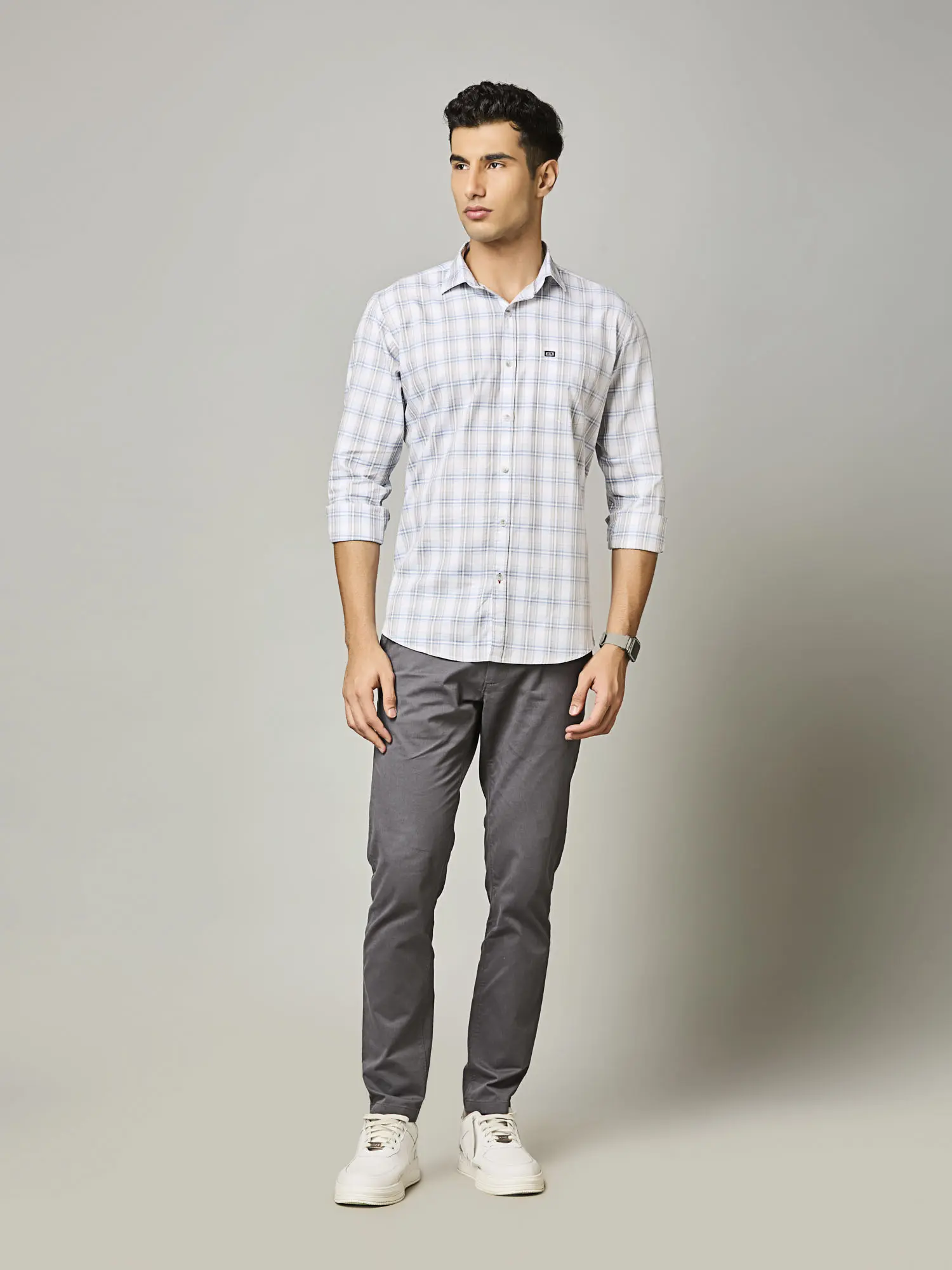 Silver Mist Check Shirt - Image 2