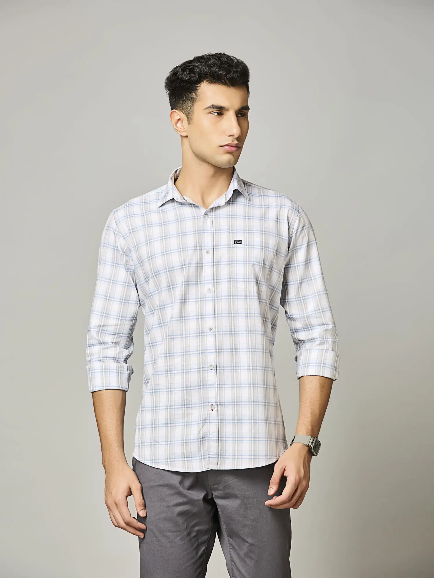 Silver Mist Check Shirt