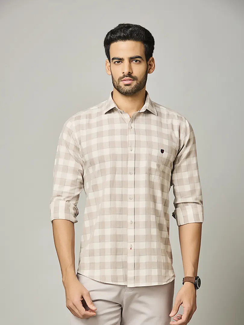 Desert Beige Check Shirt