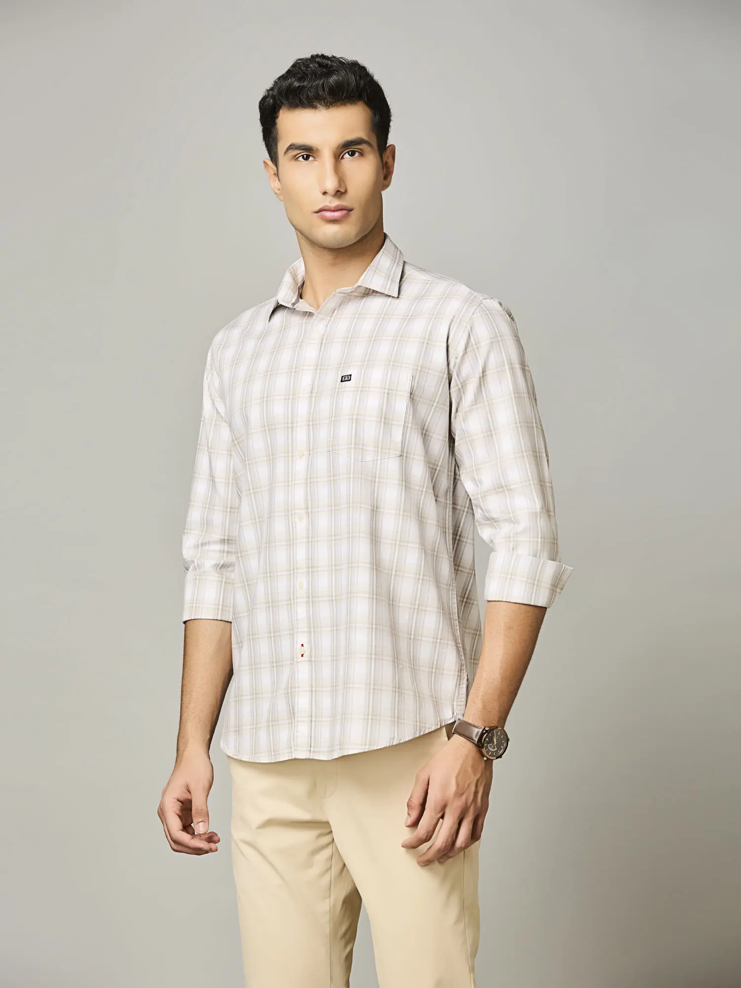 Ivory Dune Plaid Shirt - Image 4