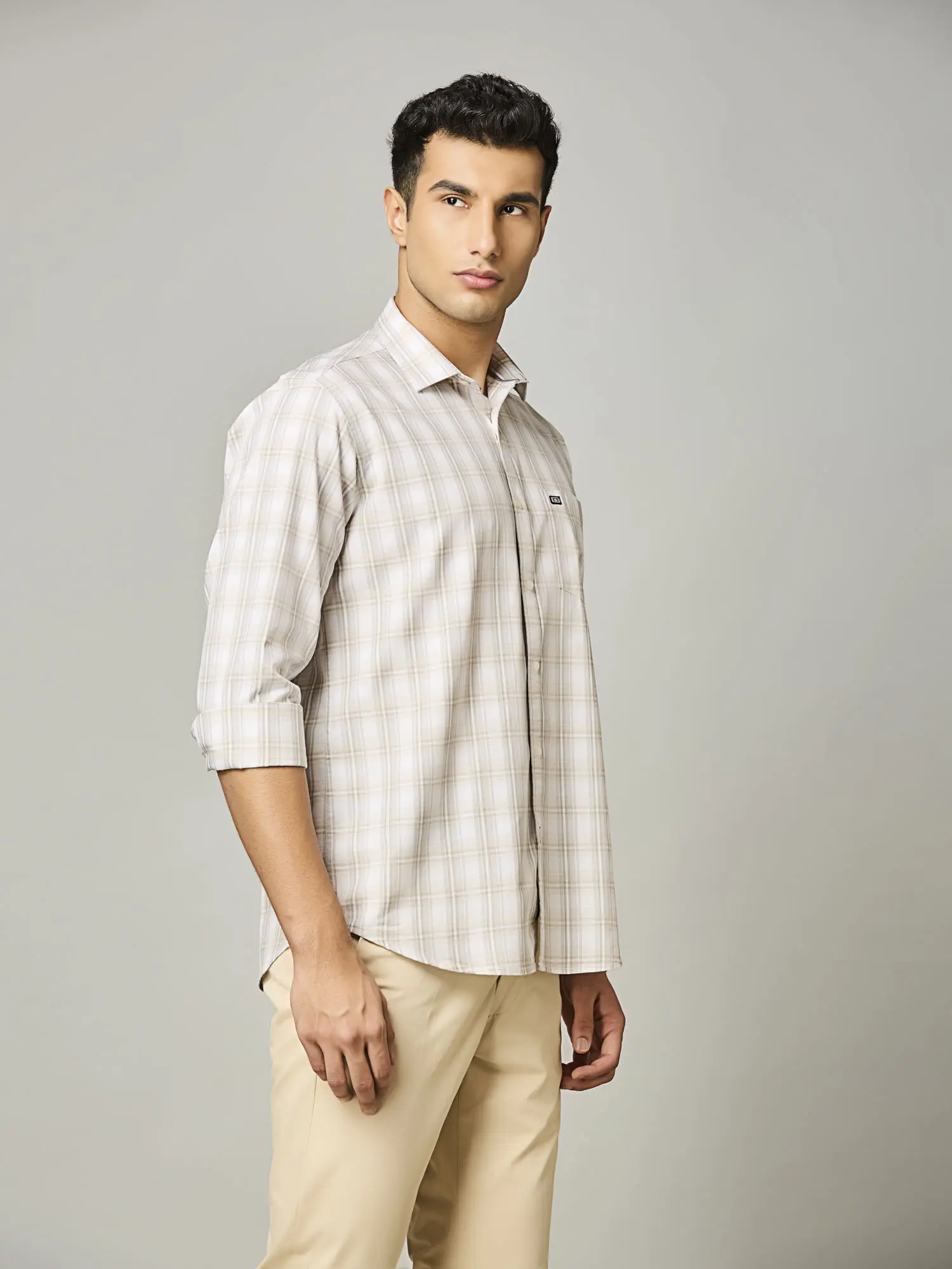 Ivory Dune Plaid Shirt - Image 3