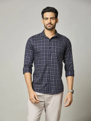 Navy Metro Plaid Shirt