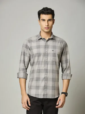 Light Grey Check Shirt