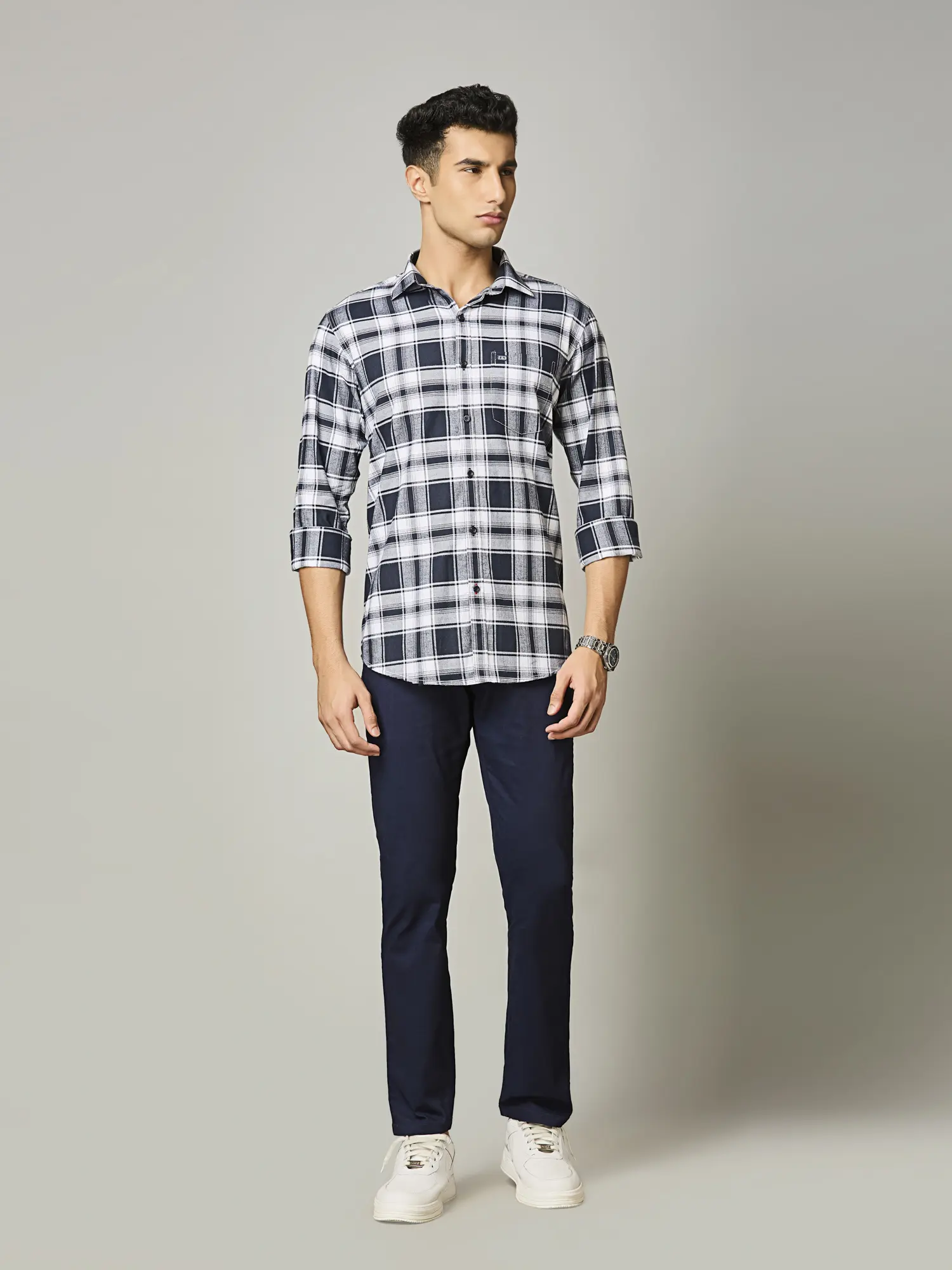 Midnight Glacier Check Shirt - Image 2