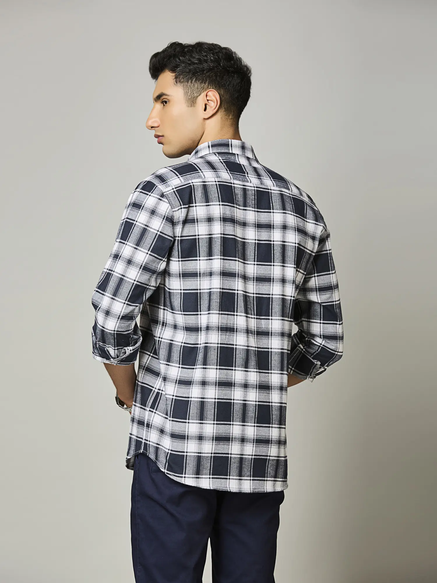 Midnight Glacier Check Shirt - Image 8