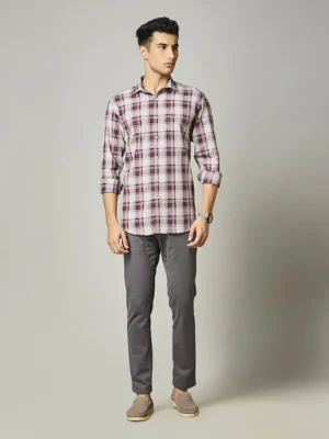 Wine Smart Casual Shirt