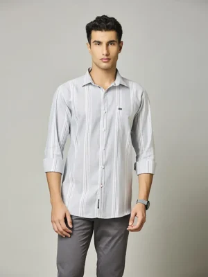 Pearl Grey Stripe Shirt