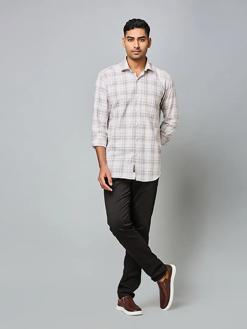 Sandstone Breeze Check Shirt - Image 5