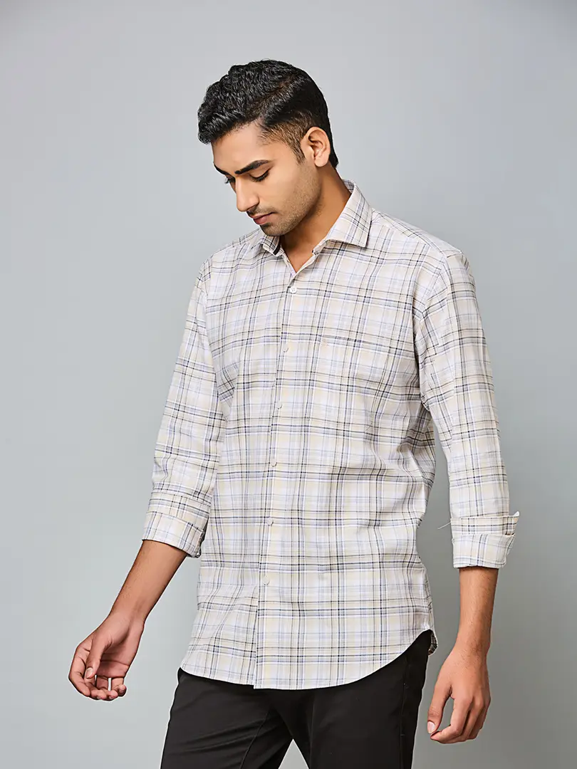 Sandstone Breeze Check Shirt - Image 4