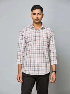 Sandstone Plaid Casual Shirt