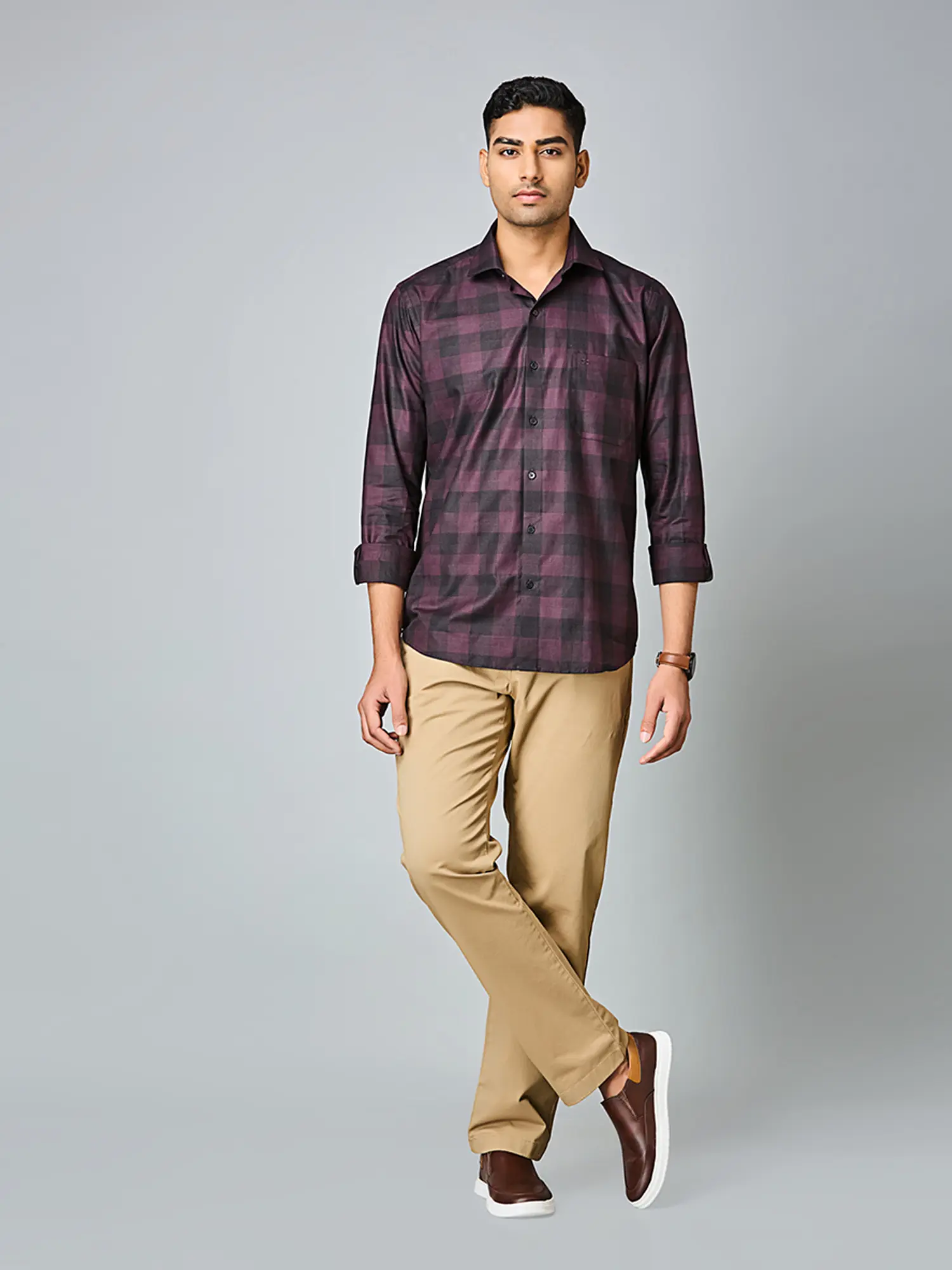 Merlot Night Check Shirt - Image 2