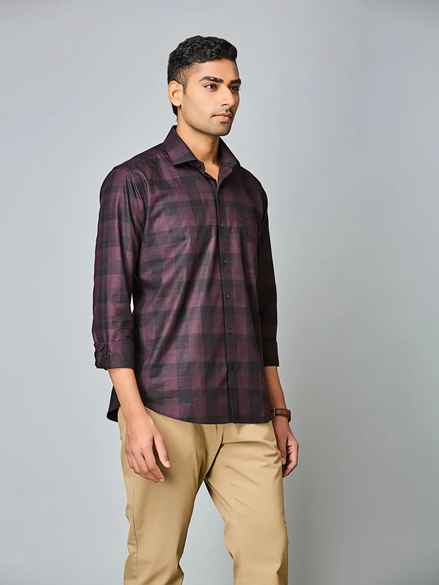 Merlot Night Check Shirt - Image 4
