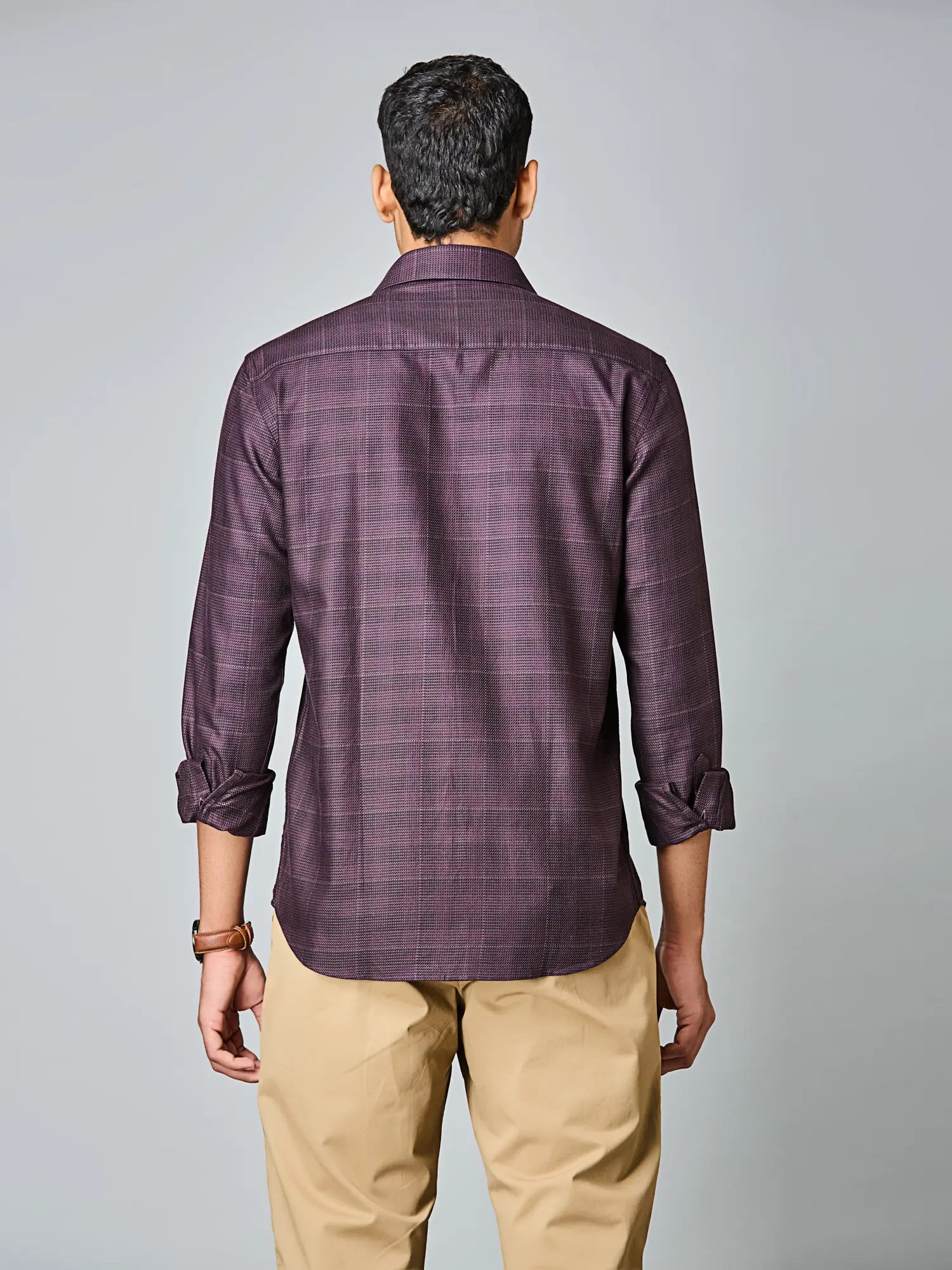 Royal Ember Micro-Texture Shirt - Image 2