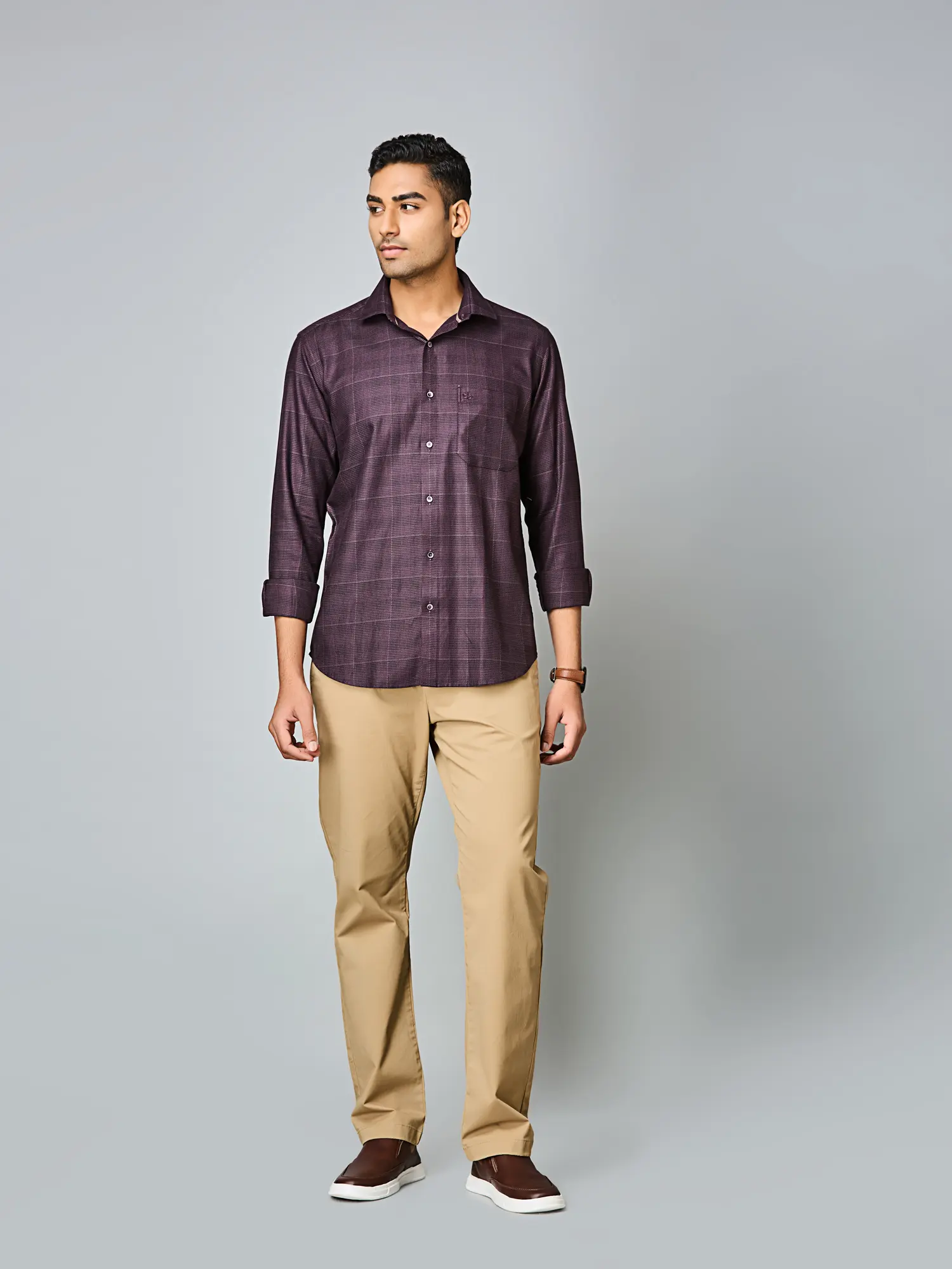 Royal Ember Micro-Texture Shirt - Image 3