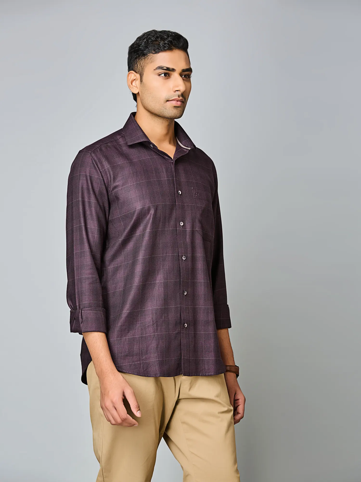 Royal Ember Micro-Texture Shirt - Image 5