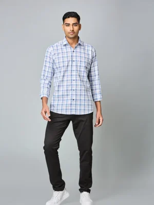 White Plaid Check Shirt