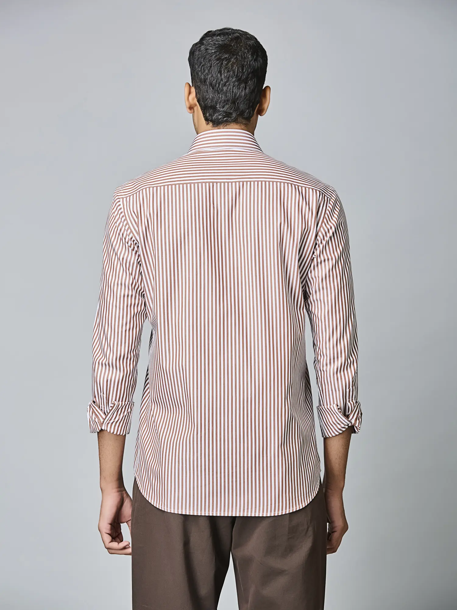 Cinnamon Pinstripe Classic Shirt - Image 6