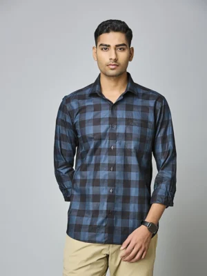 Deep Blue Check Shirt