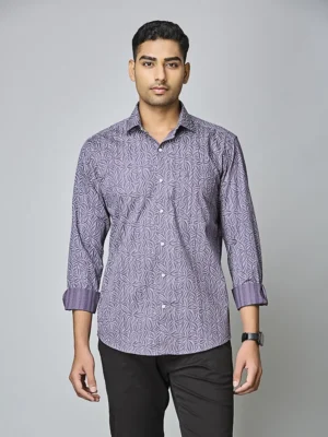 Violet Petal Vine Print Shirt