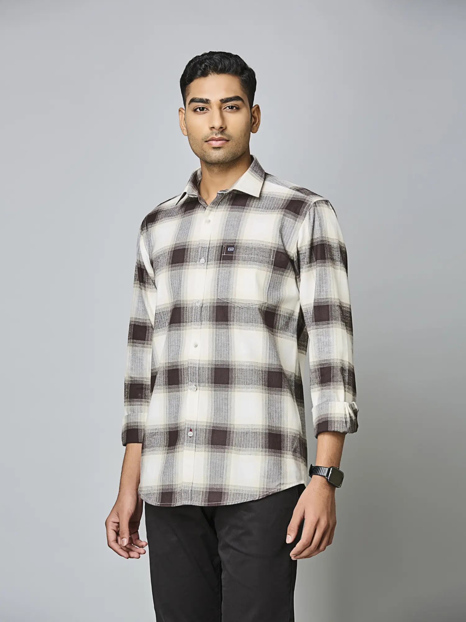 Mocha Frost Check Shirt - Image 5