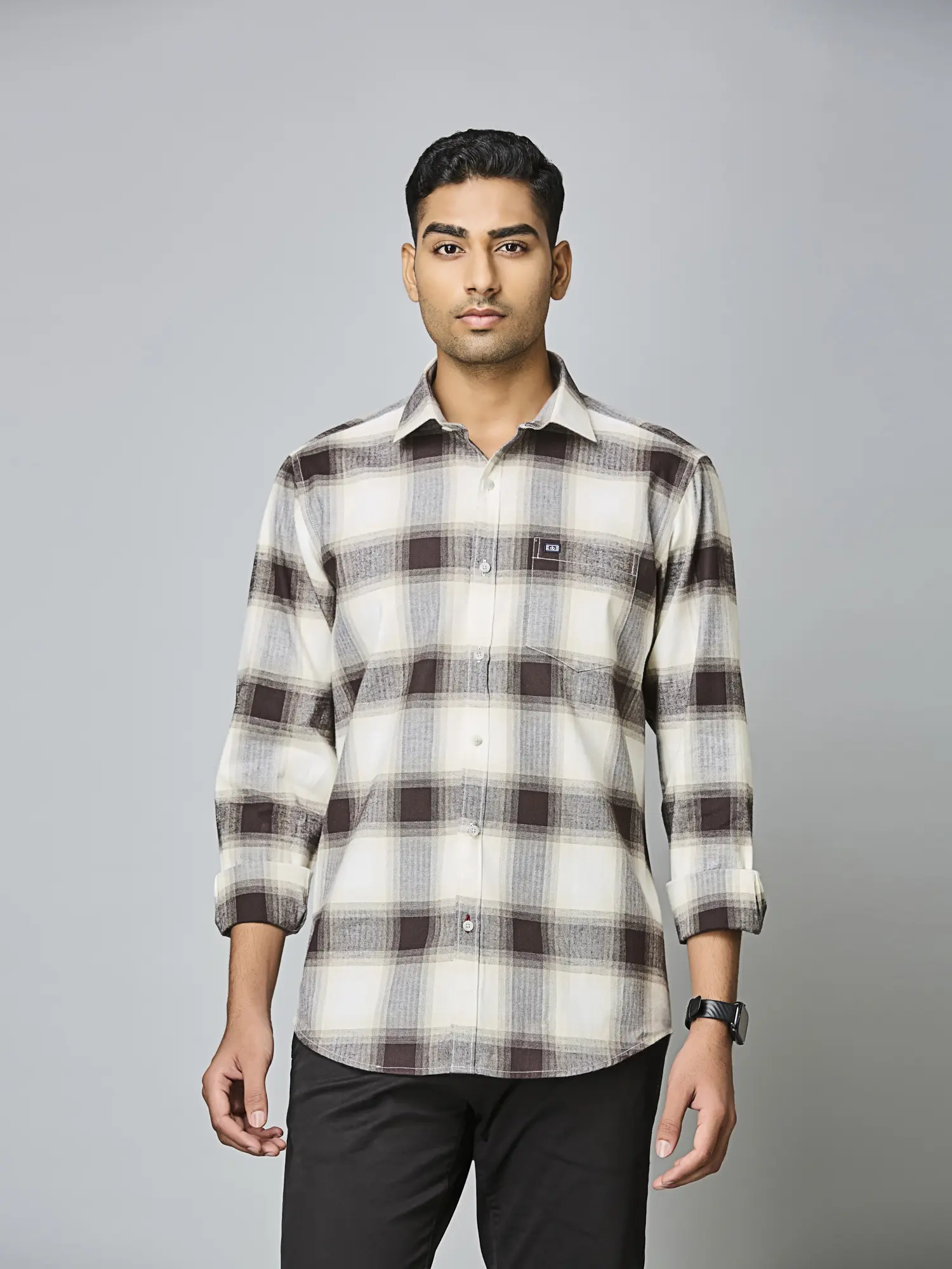 Mocha Frost Check Shirt